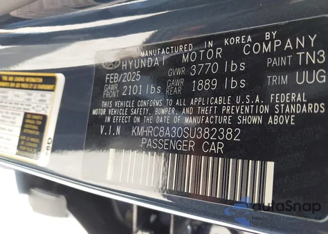 2025 Hyundai Venue Limited z USA, uszkodzony, nr VIN KMHRC8A30SU382382